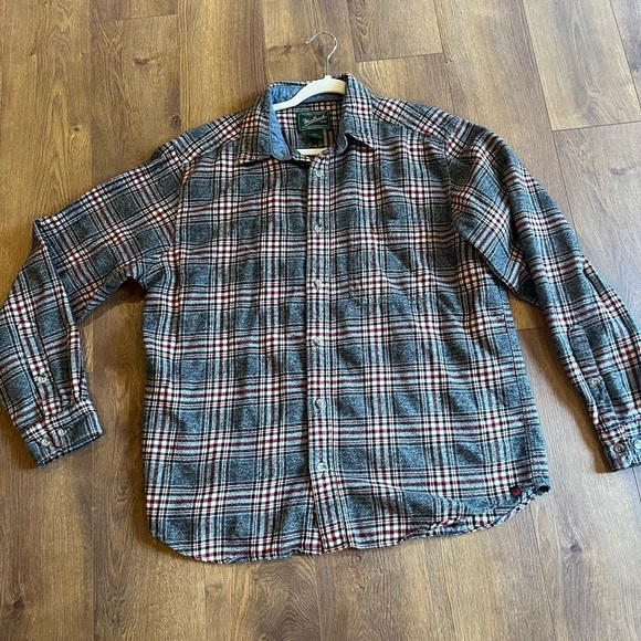 Woolrich shirt men’s large flannel button down outdoors - Picture 4 of 10